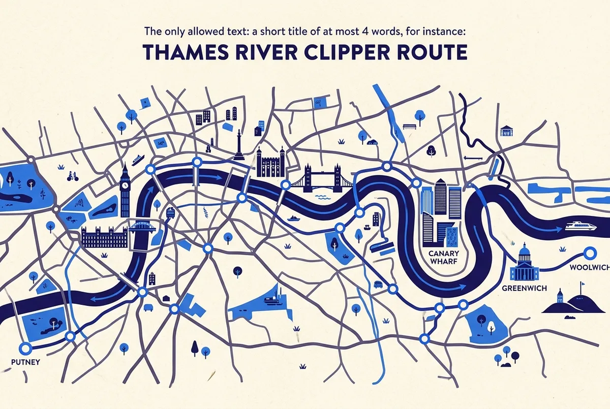 Mappa schematica delle fermate del Thames Clipper da Putney a Woolwich con Westminster, Tower, Canary Wharf e Greenwich segnalati, mappa delle fermate thames clipper